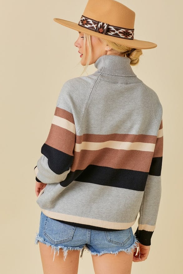 Main Strip Main Strip Color Block Turtleneck Sweater - Little Miss Muffin Children & Home