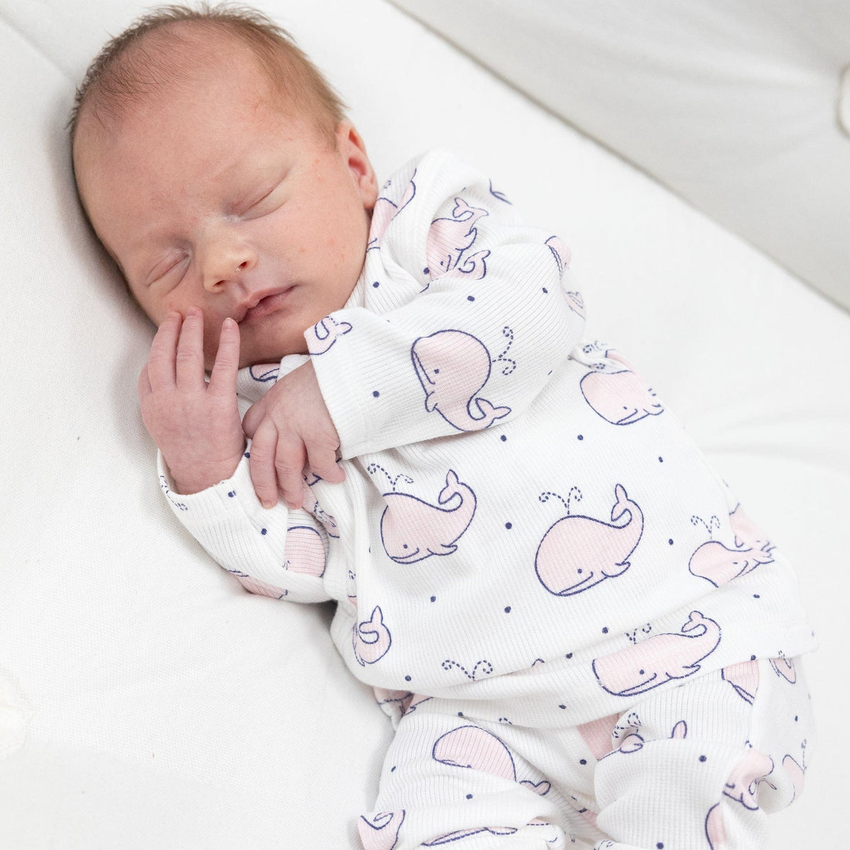 Angel Dear Angel Dear Bubbly Whale Pink Take Me Home Set With Roll Over Cuff Pant - Little Miss Muffin Children & Home