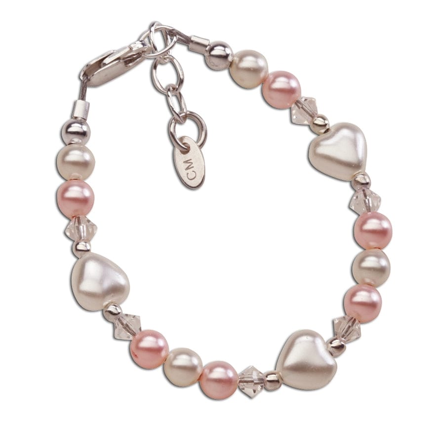 Cherished Moments Cherished Moments Girls Sterling Silver Heart Bracelet - Little Miss Muffin Children & Home