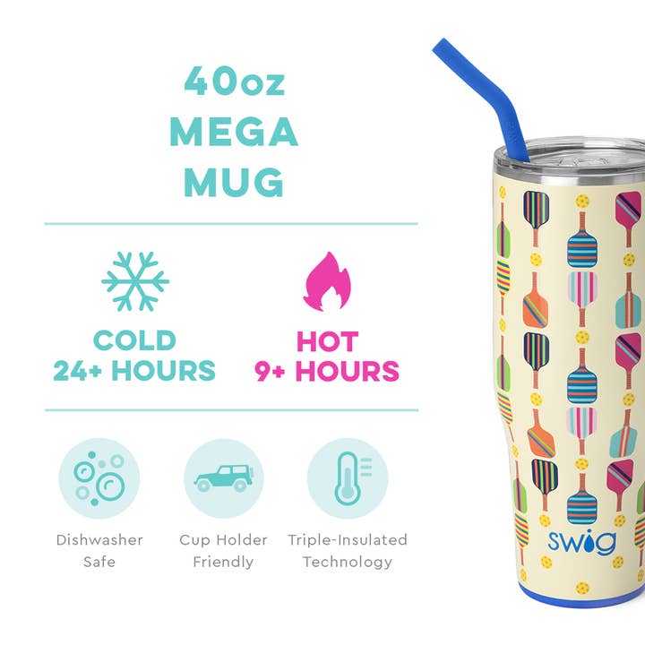 Swig Life Swig Life Pickleball Mega Mug (40oz) - Little Miss Muffin Children & Home