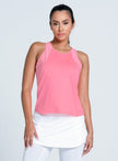 Lucky In Love Lucky in Love Women's Shimmer Tuxedo Stripe Tank Flamingo - Little Miss Muffin Children & Home