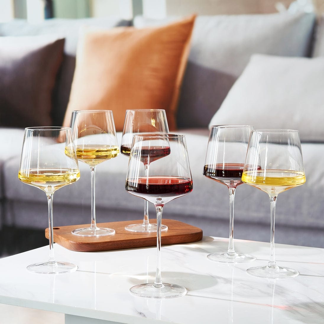 The Wine Savant / Khen Glassware Thin Universal All Purpose Crystal Wine Glass Set of 6 - Little Miss Muffin Children & Home