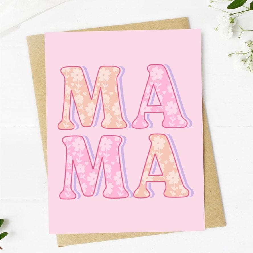 Big Moods Big Moods "MAMA" Lettering Greeting Card - Little Miss Muffin Children & Home