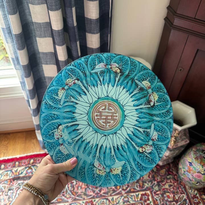 Home with Hillary Grandmillennial China Plate Cutting Board - Bok Choy - Little Miss Muffin Children & Home