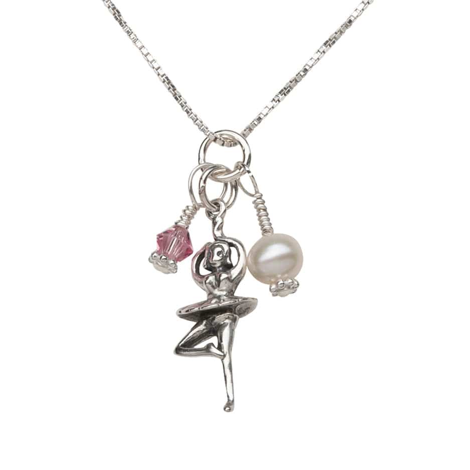 Cherished Moments Cherished Moments Sterling Silver Ballerina Cluster Necklace Dance Gift - Little Miss Muffin Children & Home