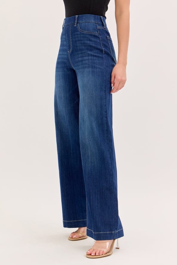 Cello Jeans Cello Comfort Dark High Rise Pull-On Wide Leg Denim - Little Miss Muffin Children & Home