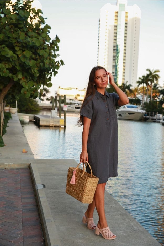 Vikolino Vikolino Linen Vika Dress - Little Miss Muffin Children & Home