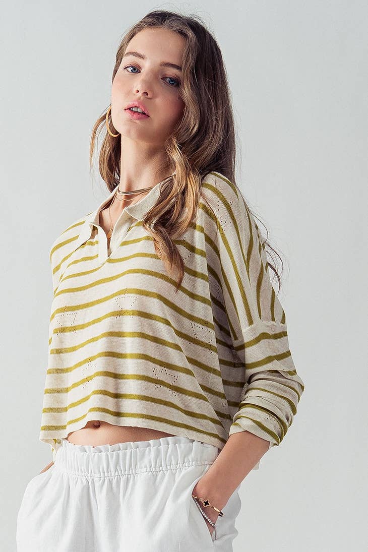 Fashion Week Fashion Week Sydney Eyelet Star Striped Polo - Little Miss Muffin Children & Home