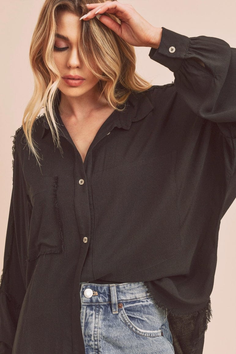 Aemi + Co Aemi + Co Delilah Blouse in Black - Little Miss Muffin Children & Home