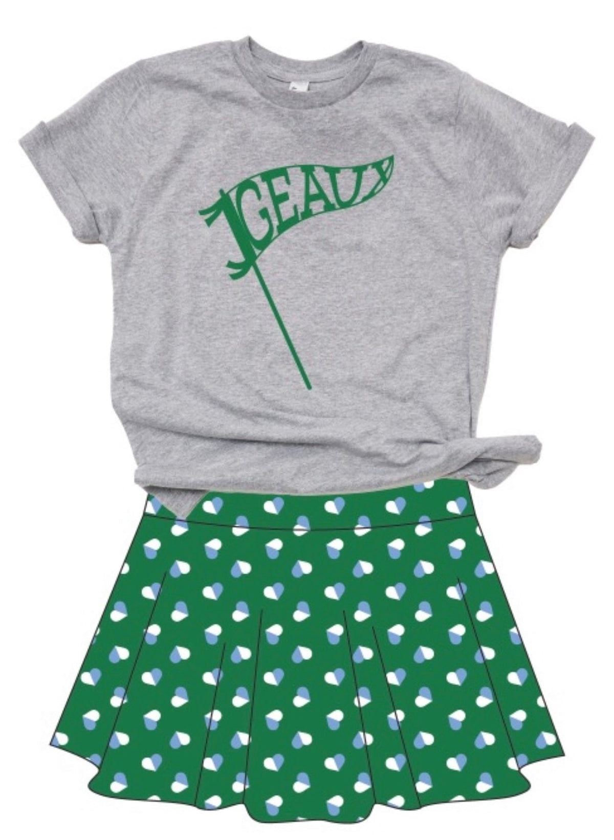 Bon Temps Boutique Bon Temps Boutique Sophia Skort I Heart Tulane - Little Miss Muffin Children & Home