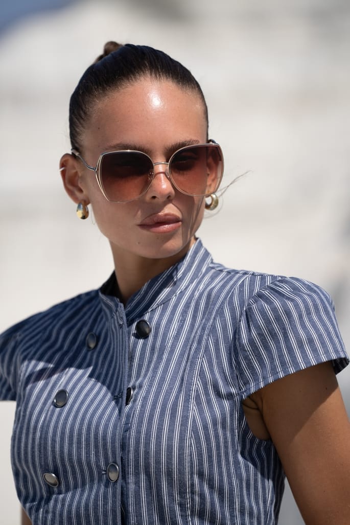 Freyrs Eyewear Margot Oversized Womens Sunglasses Gold/Brown - Little Miss Muffin Children & Home