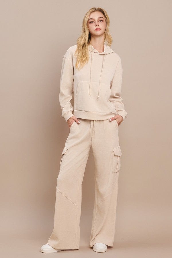 Yelete Yelete Corduroy Wide Leg Cargo Pants in Ivory - Little Miss Muffin Children & Home