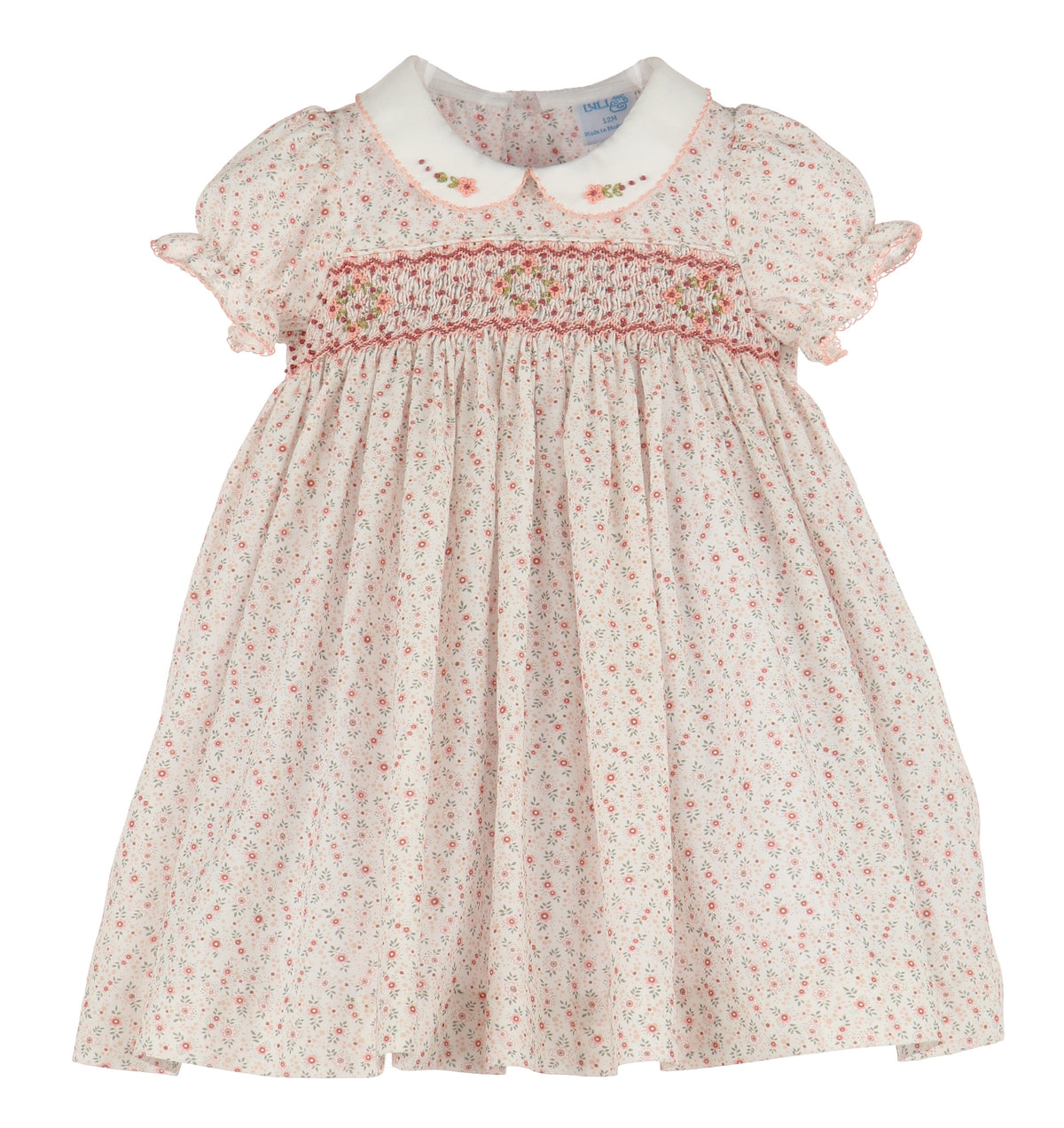 Casero & Associates Casero & Associates Coral Poppy Smock Dress - Little Miss Muffin Children & Home