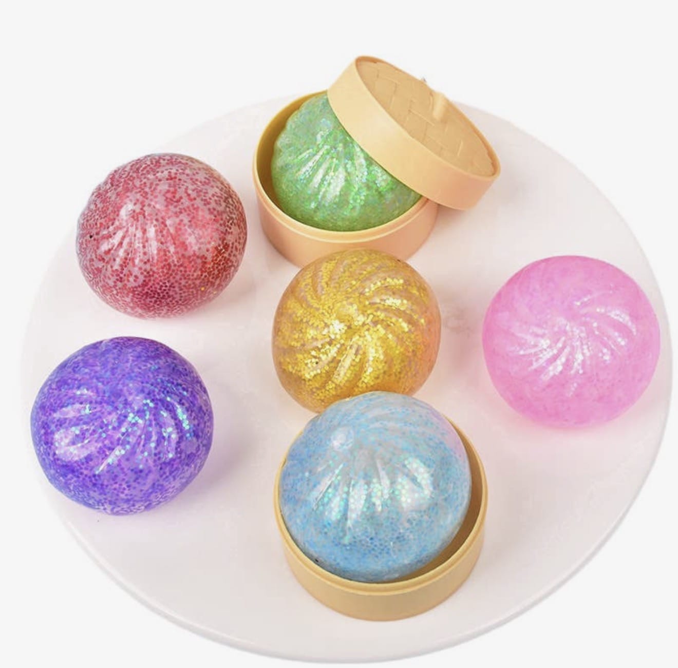 Assorted Squishy Dumpling Stress Toy