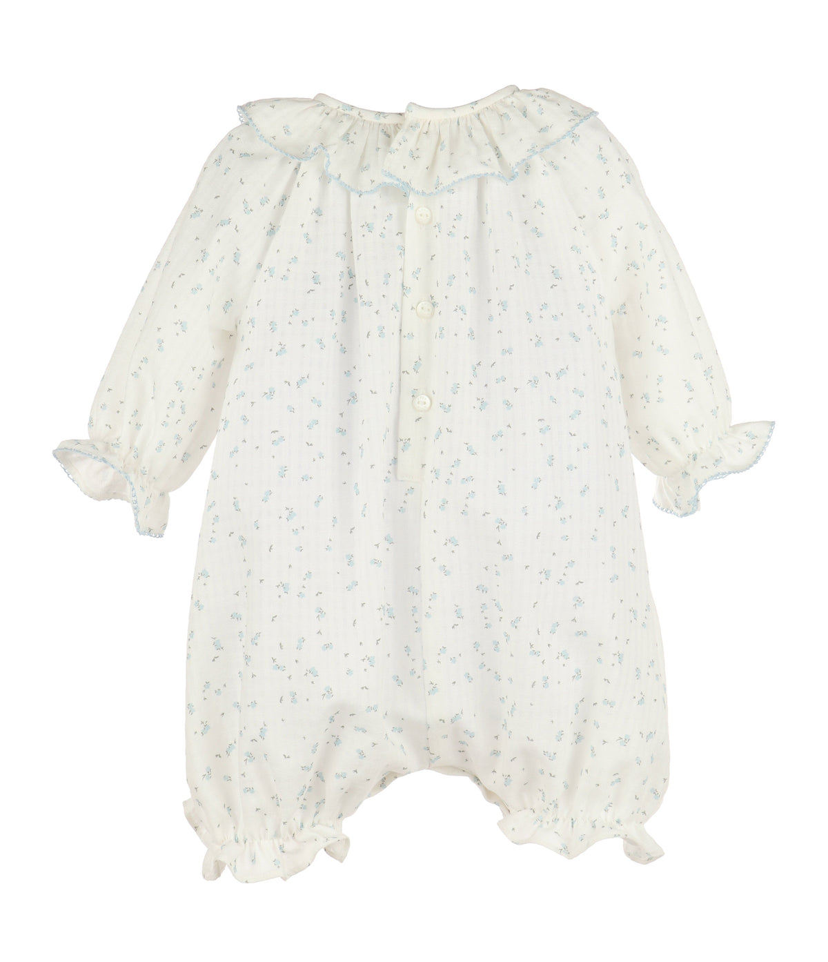 Casero & Associates Casero & Associates Tiny Floral Smock Bubble, Blue - Little Miss Muffin Children & Home