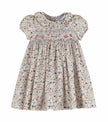 Casero & Associates Casero & Associates Majestic Floral Smock Dress, Blue - Little Miss Muffin Children & Home