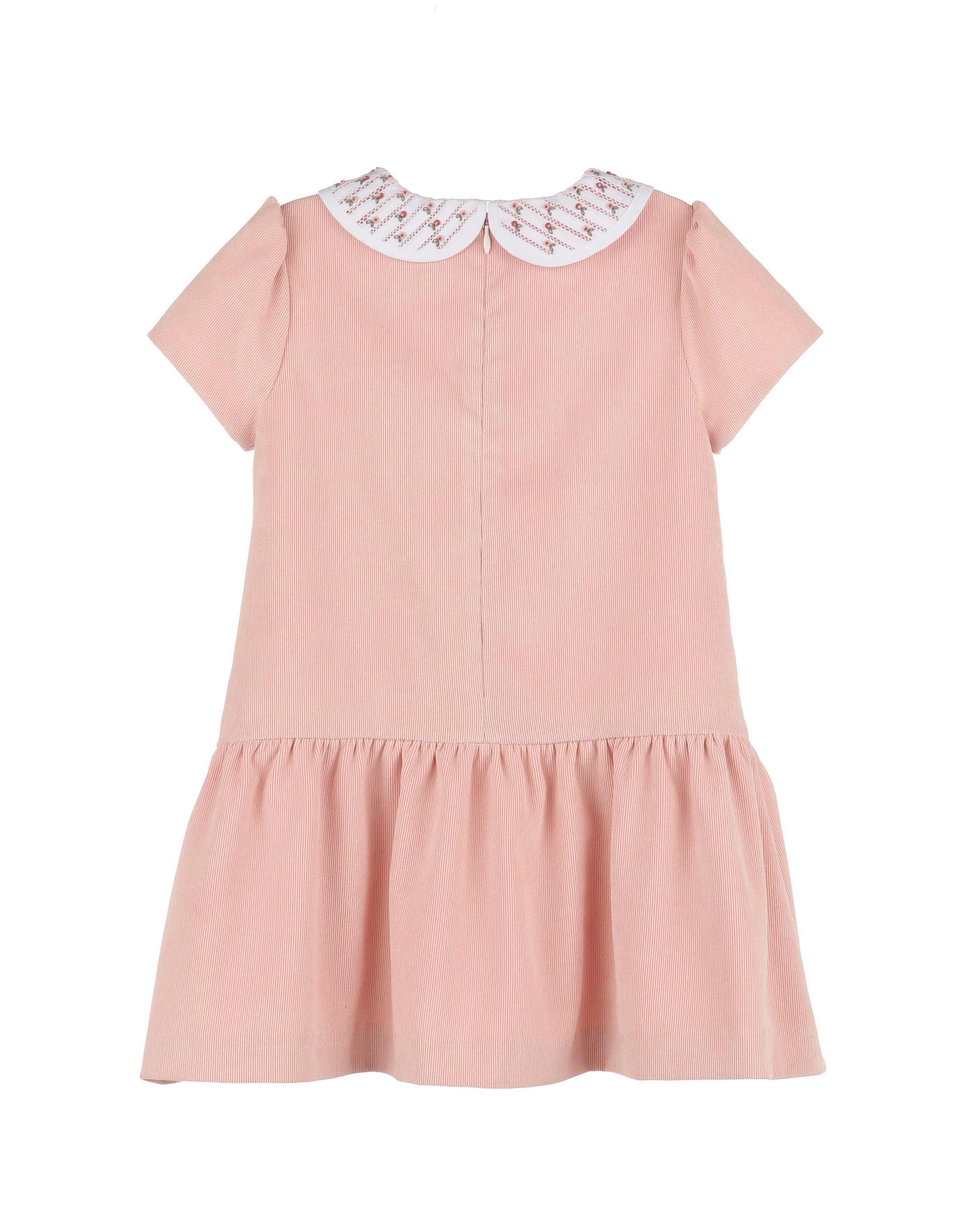 Casero & Associates Casero & Associates Floral Randall Collar Dress. Rose - Little Miss Muffin Children & Home