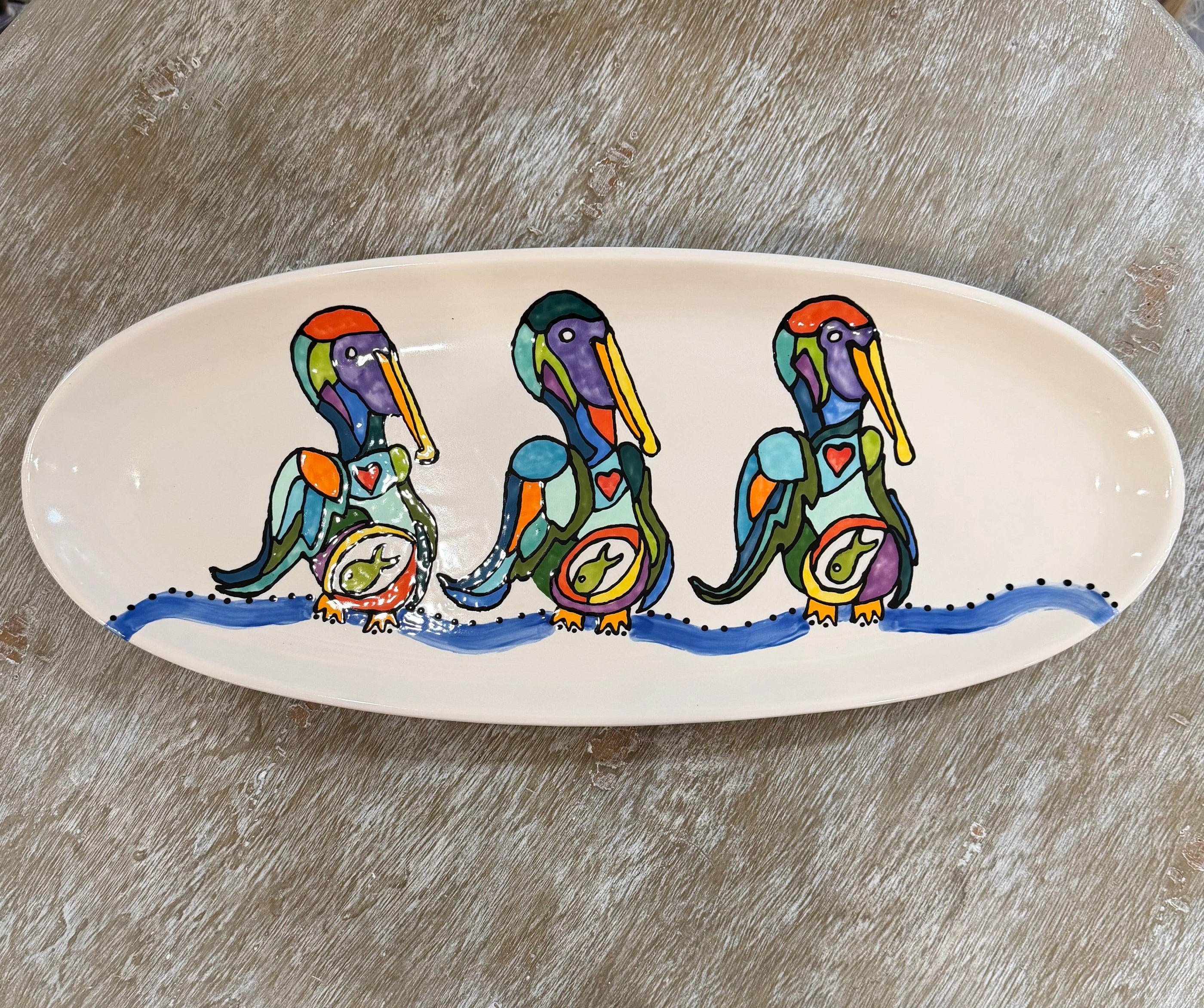 Jan Salzer Art Pelican Large French Bread Platter - Little Miss Muffin Children & Home