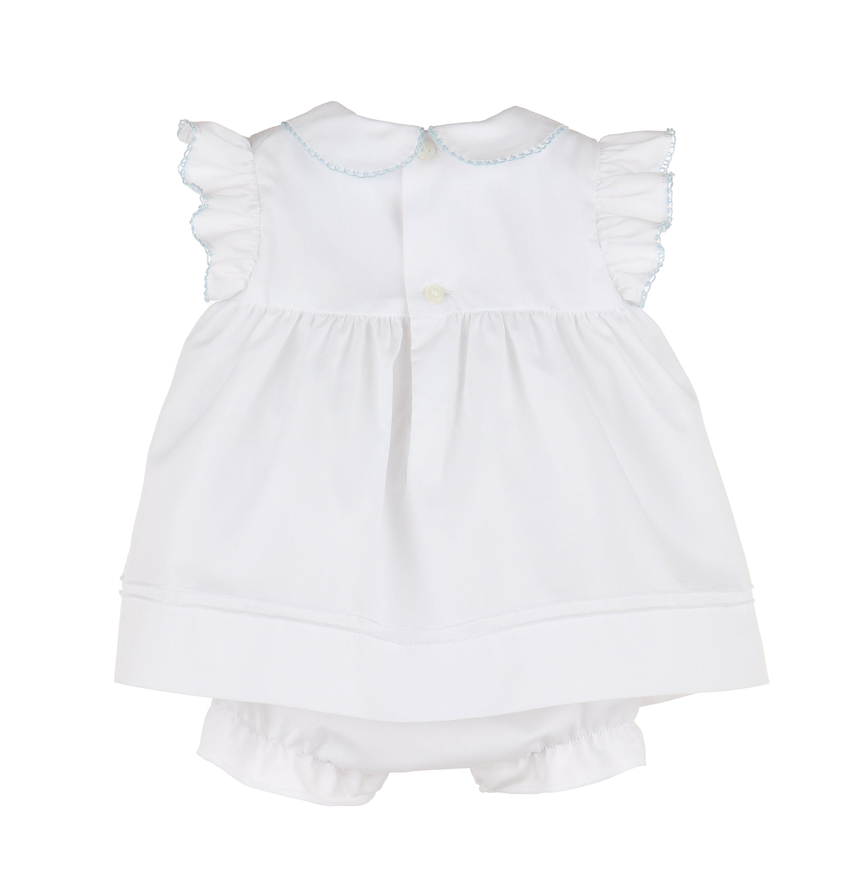 Casero & Associates Casero & Associates Sweet April Smock Dress, Blue - Little Miss Muffin Children & Home