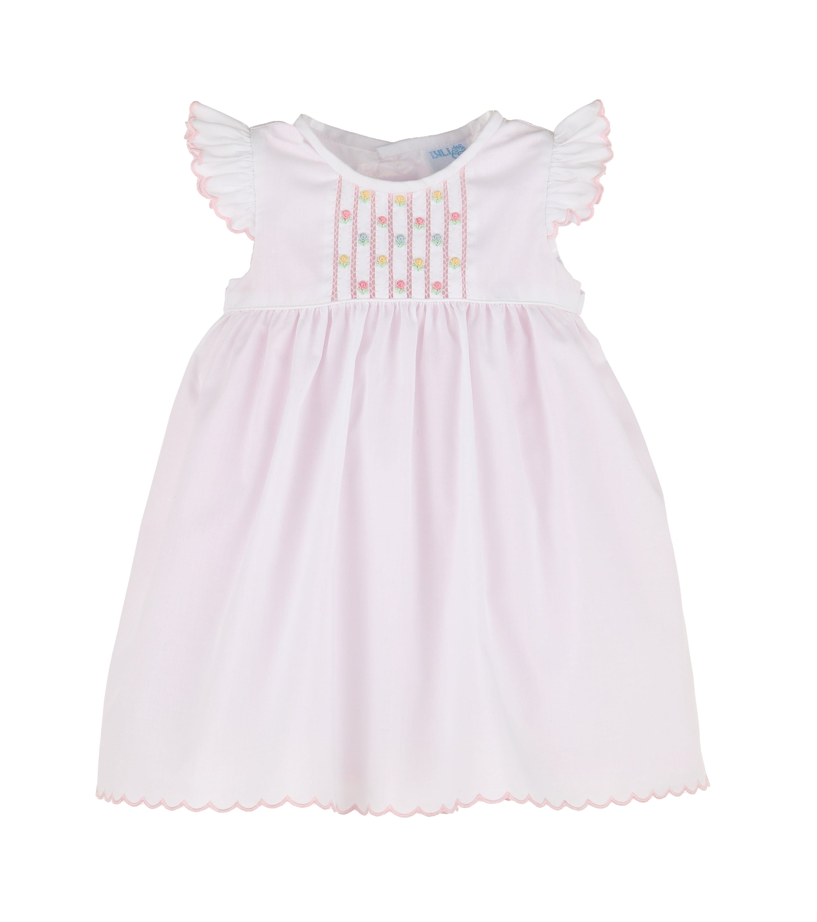 Casero & Associates Casero & Associates Embroidery Randall Dress, Pink - Little Miss Muffin Children & Home