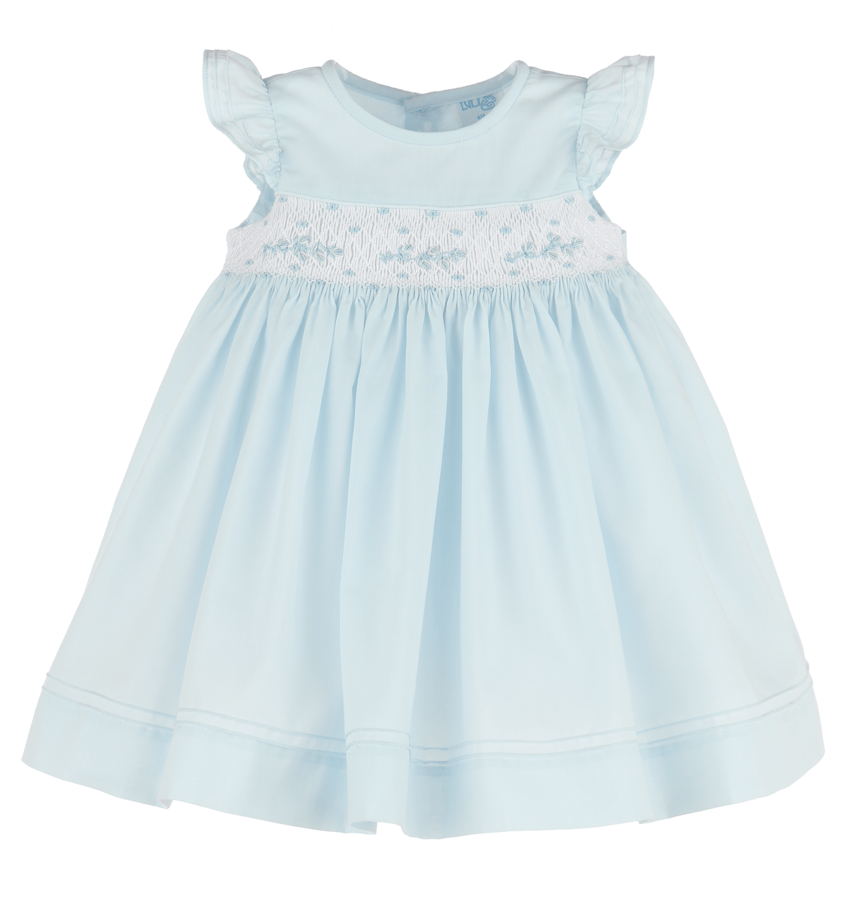 Casero & Associates Casero & Associates Color Combo Smock Dress, Blue - Little Miss Muffin Children & Home