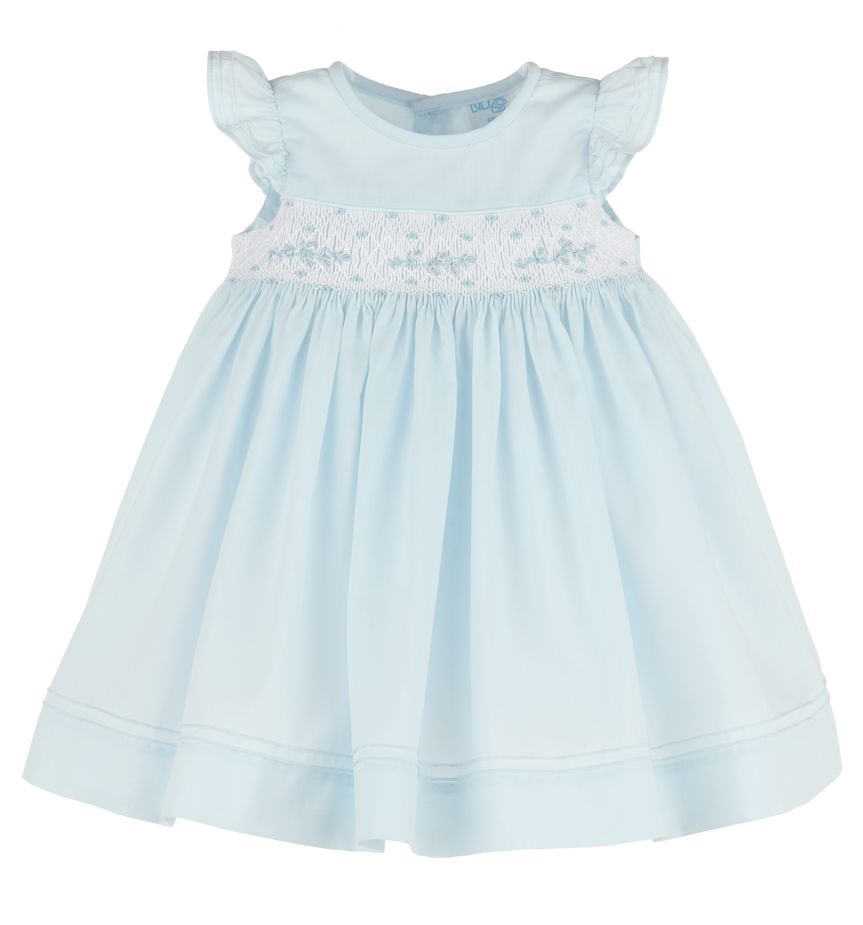 Casero & Associates Casero & Associates Color Combo Smock Dress, Blue - Little Miss Muffin Children & Home