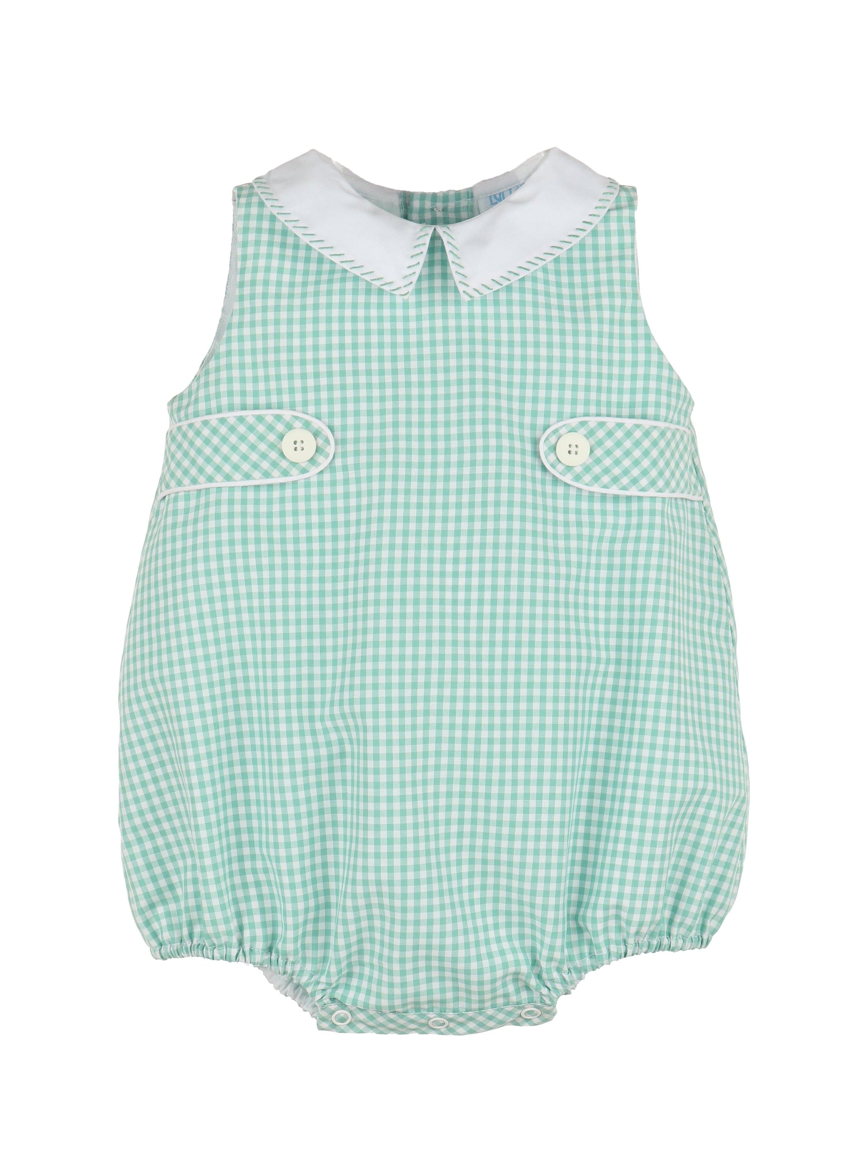Casero & Associates Casero & Associates Check Tabs Boy Bubble, Green - Little Miss Muffin Children & Home