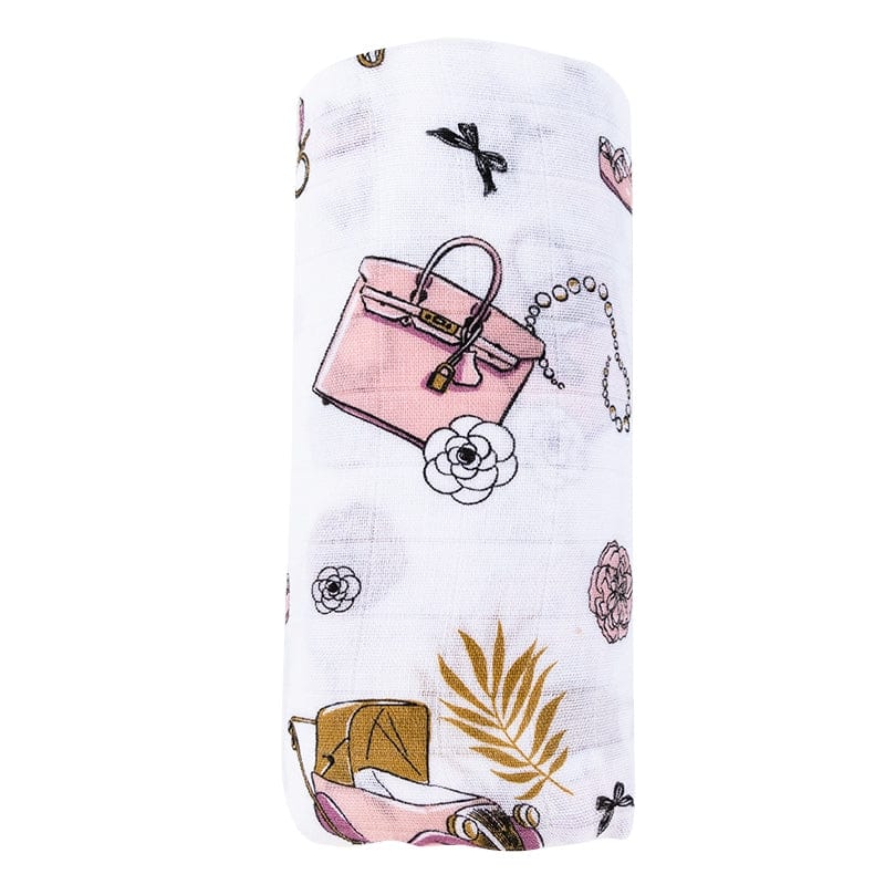 Little Hometown Little Hometown Champagne Dreams Swaddle Blanket Girls - Little Miss Muffin Children & Home