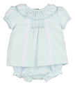 Casero & Associates Pintucks Lace Bishop, Blue - Little Miss Muffin Children & Home