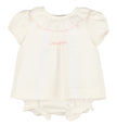 Casero & Associates Pintucks Lace Bishop, Ivory - Little Miss Muffin Children & Home