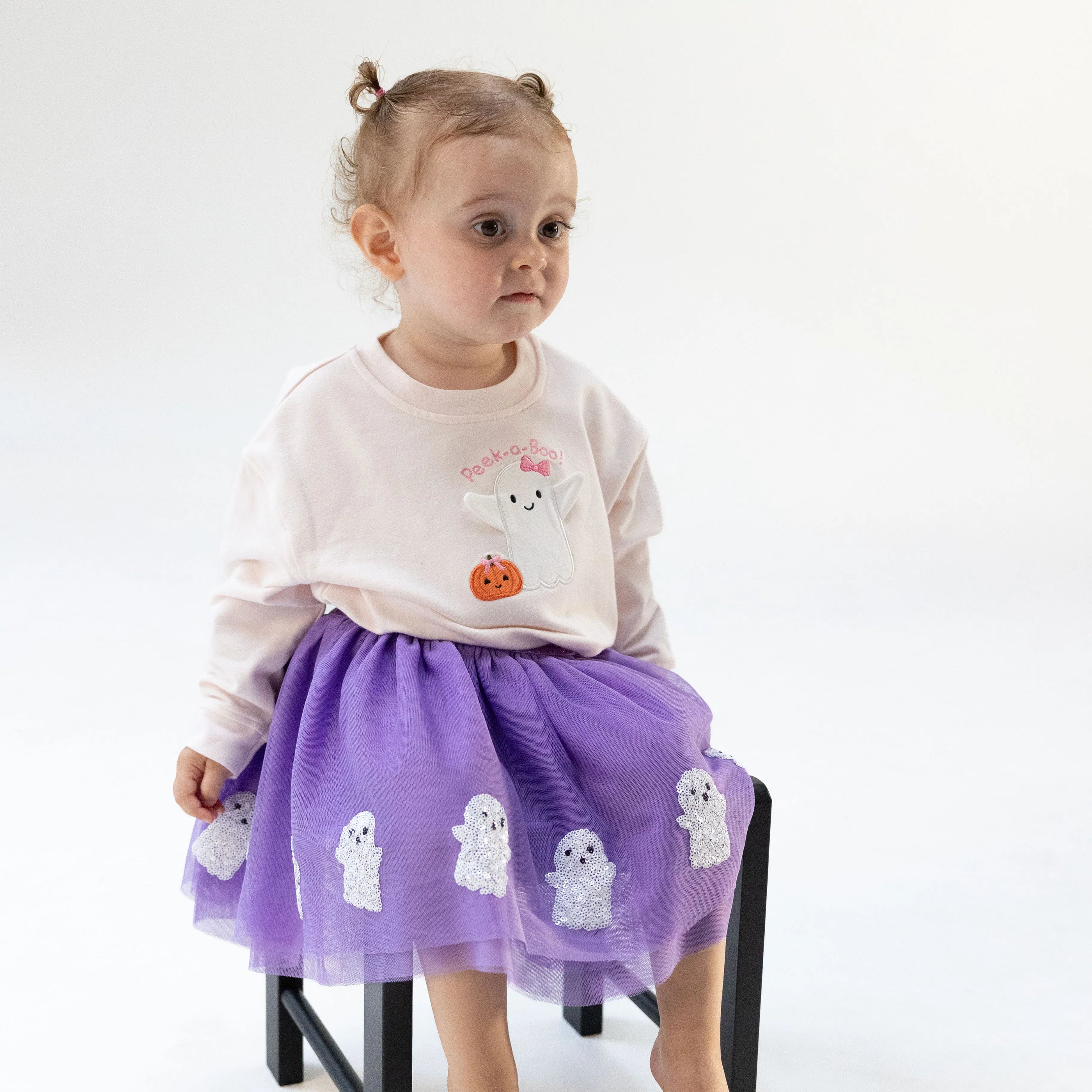 Ghosts Pink Drop Sleeve Sweatshirt