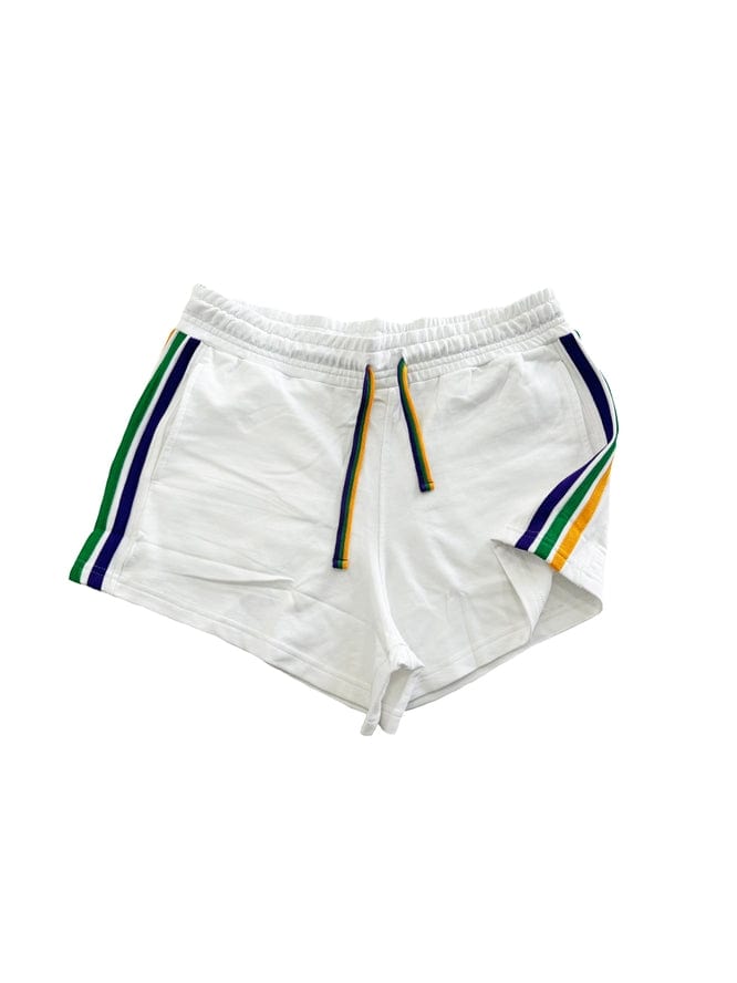 Mardi Gras Creations Mardi Gras Creations Adult Lounge Shorts - White - Little Miss Muffin Children & Home