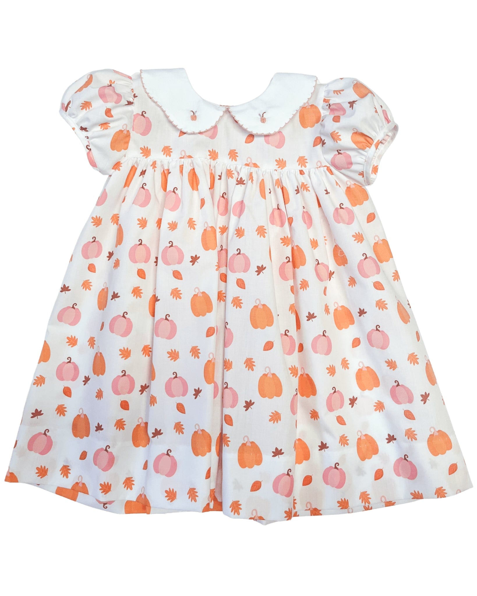 childrens pumpkin pink and orange dress