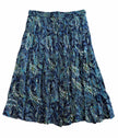 Navy/Turquoise Mid-Length Sequins Skirt