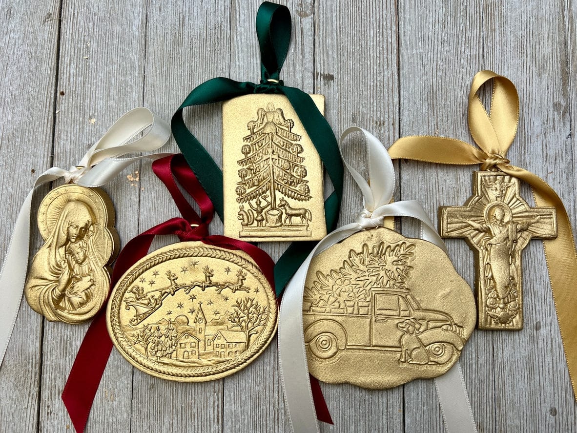 Ten Twenty Six Designs Ten Twenty Six Designs Christmas Ornament, Jesus on Cross, Gold - Little Miss Muffin Children & Home
