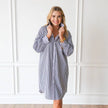  long sleeve button up dress