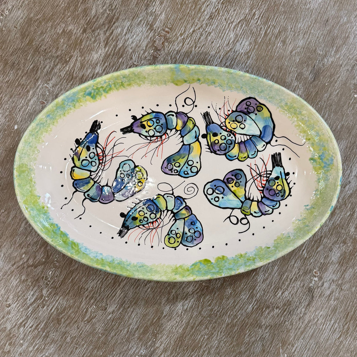 Jan Salzer Art Rainbow Shrimp Spaghetti Server - Little Miss Muffin Children & Home