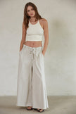 By Together Raw Edge Wide Leg Denim Drawstring Pants - Little Miss Muffin Children & Home