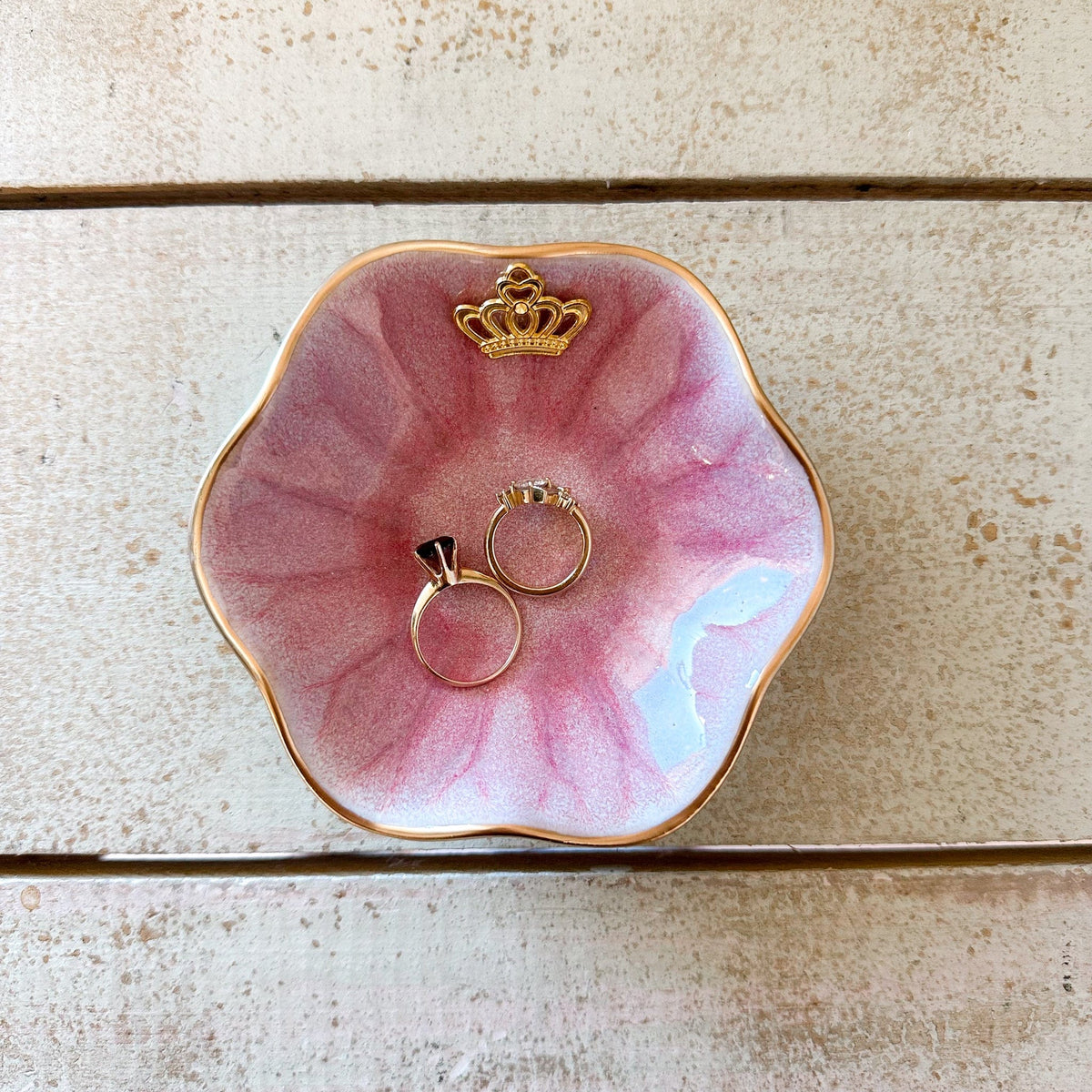 Ten Twenty Six Designs Lotus Flower Ceramic Dish with Crown - Little Miss Muffin Children & Home