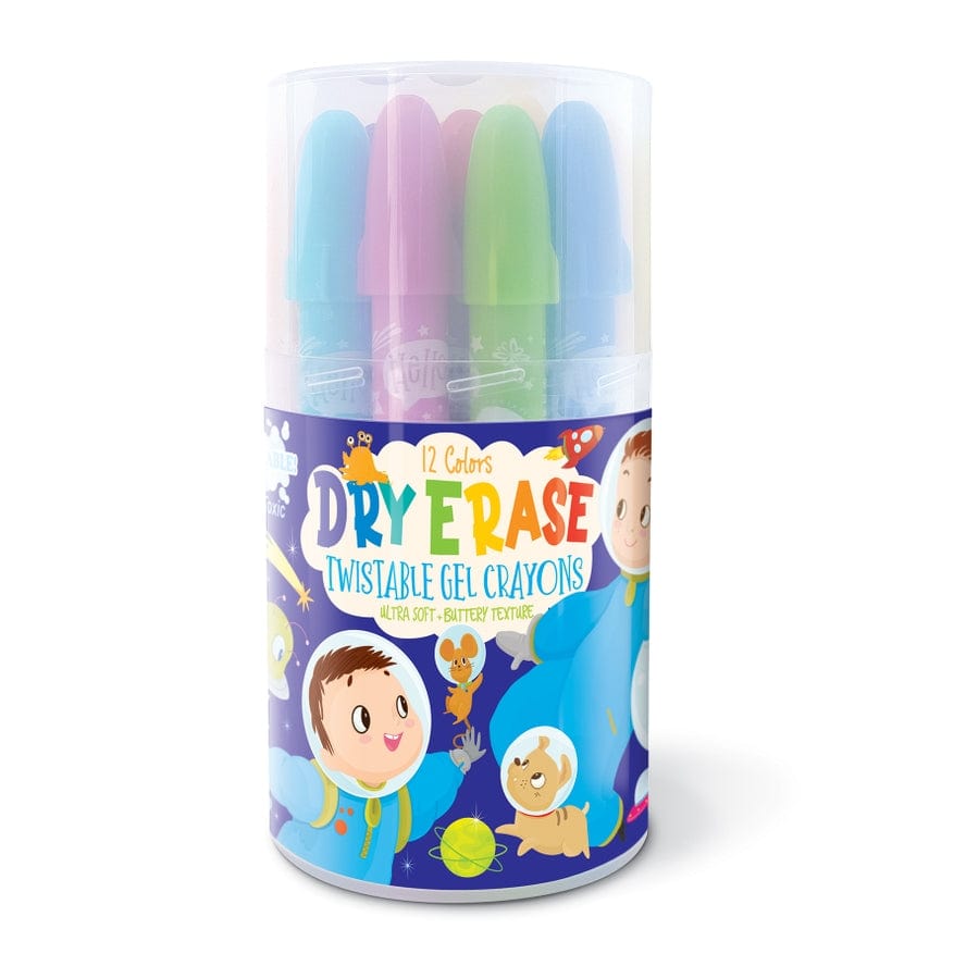 The Piggy Story The Piggy Story Dry Erase Twistable Gel Crayons, 12 Piece Set, 6 Container Styles - Little Miss Muffin Children & Home