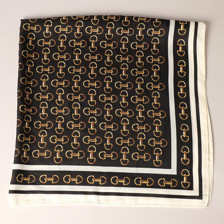 Fashion City Satin Horsebit Print Light Weight Soft Scarf - Little Miss Muffin Children & Home