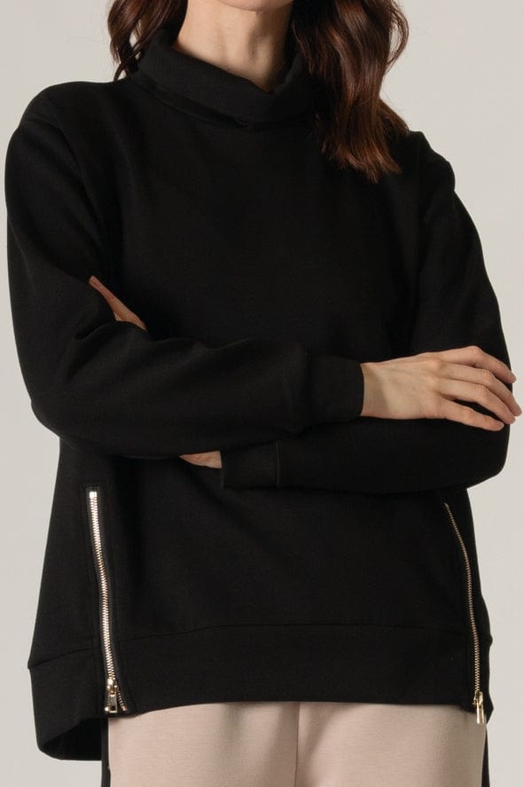 Before You Collection Before You Collection Mock Neck Pullover with Side Zipper - Little Miss Muffin Children & Home