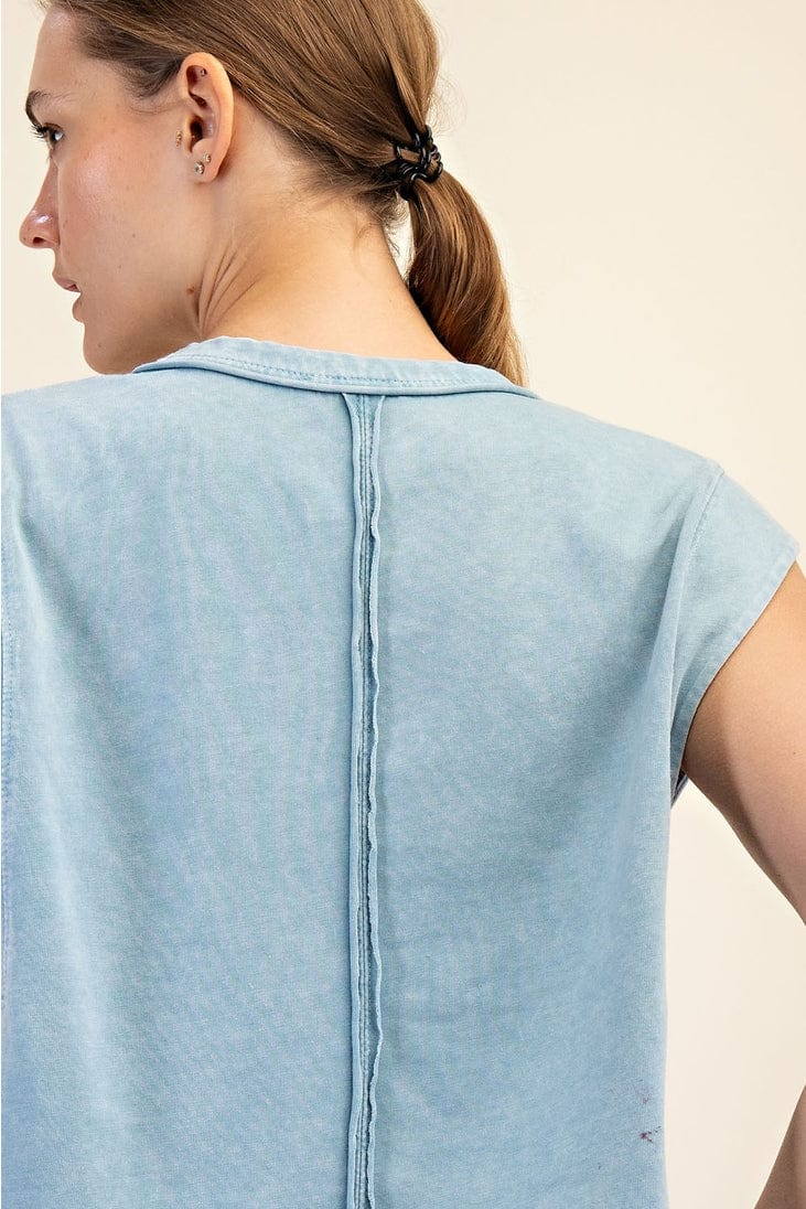 Rae Mode Mineral Washed Cropped Sleeveless Top - Little Miss Muffin Children & Home