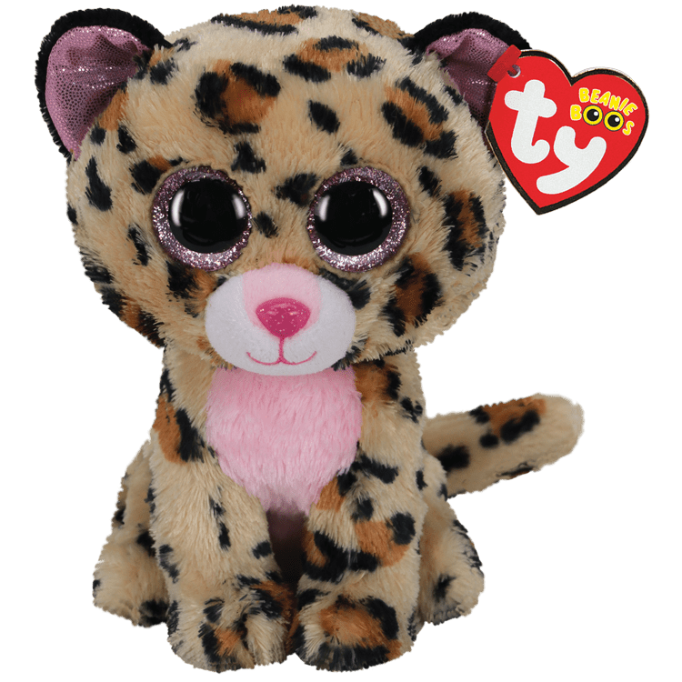 Ty Inc Ty Inc Beanie Boos Livvie the Brown and Pink Leopard 6" Plush - Little Miss Muffin Children & Home
