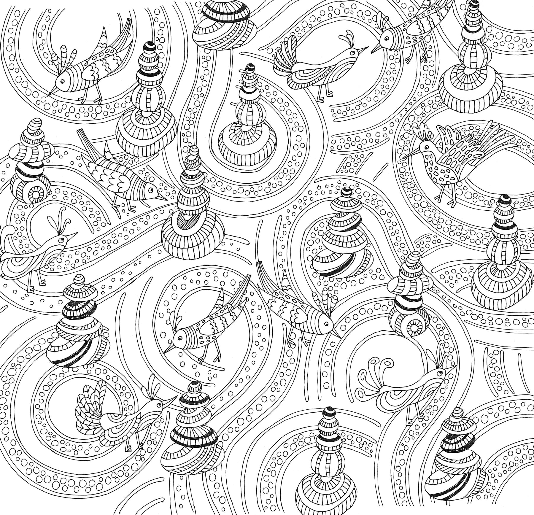 Peter Pauper Press Peter Pauper Press Zen Garden Adult Coloring Book - Little Miss Muffin Children & Home
