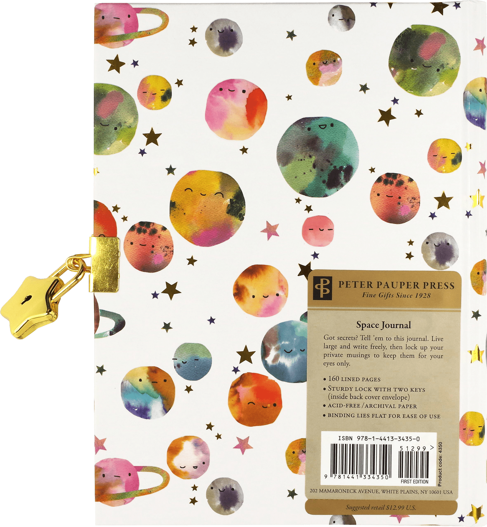 Peter Pauper Press Peter Pauper Press Outer Space Locking Journal - Little Miss Muffin Children & Home