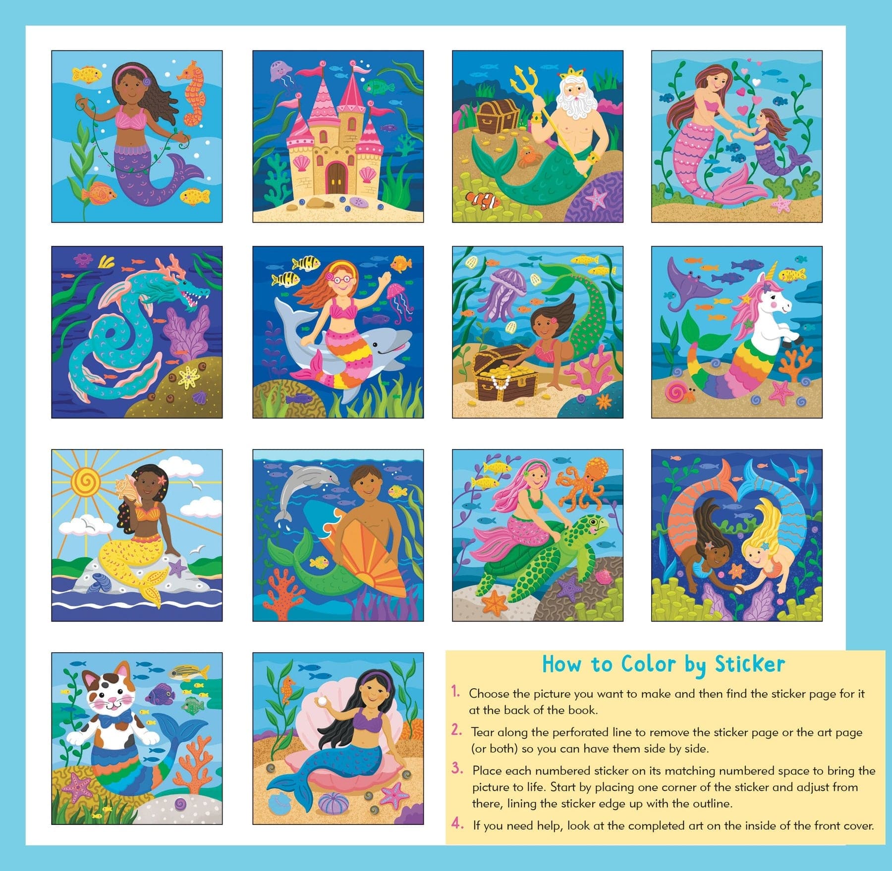 Peter Pauper Press Peter Pauper Press My First Color-by-Sticker - Mermaids & More - Little Miss Muffin Children & Home