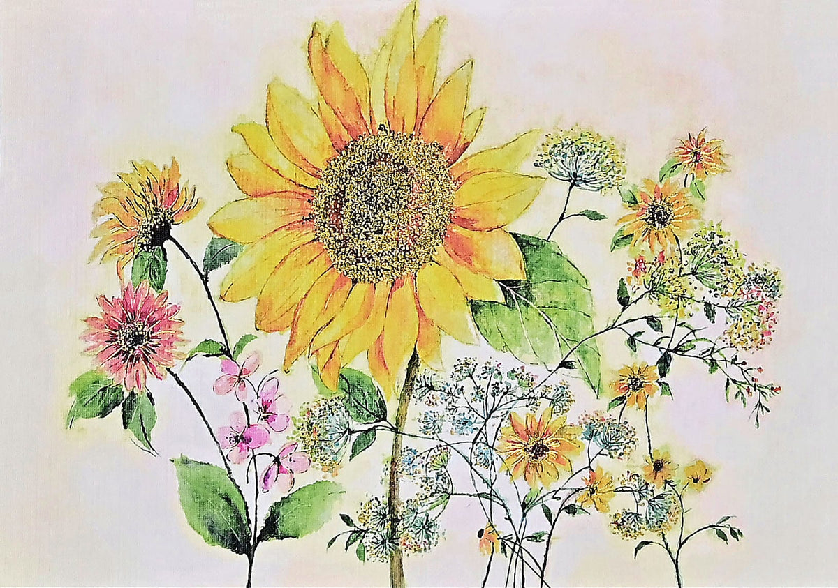 Peter Pauper Press Peter Pauper Press Watercolor Sunflower Note Cards - Little Miss Muffin Children & Home