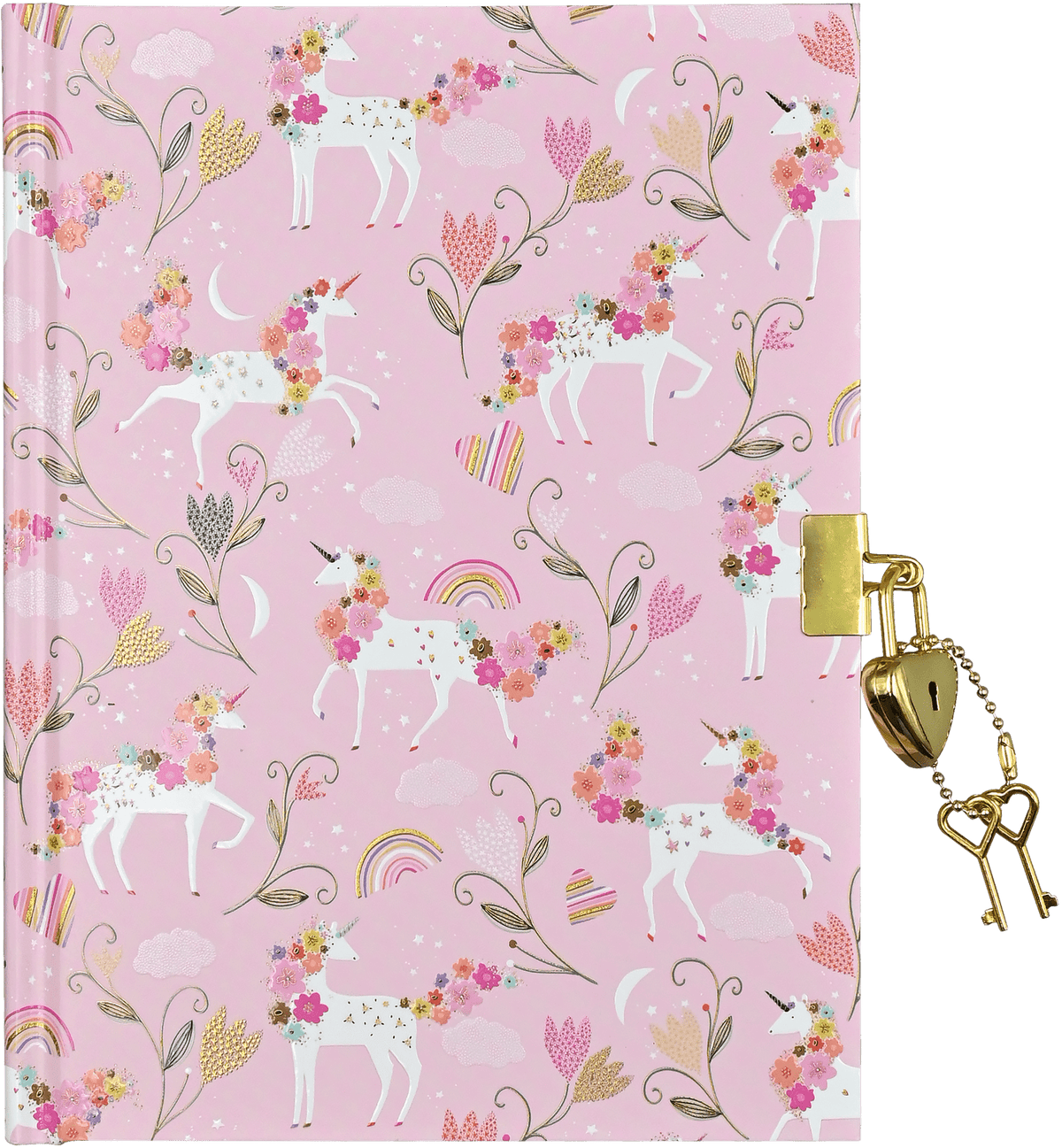 Peter Pauper Press Peter Pauper Press Unicorn Blooms Locking Journal - Little Miss Muffin Children & Home