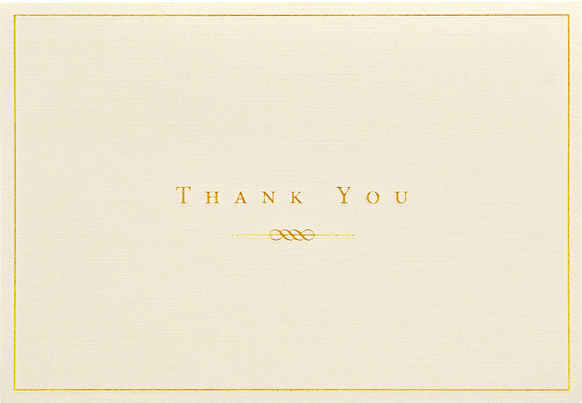 Peter Pauper Press Peter Pauper Press Gold and Cream Thank You Notes - Little Miss Muffin Children & Home